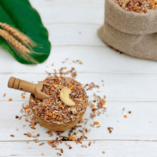 Gạo xát dối đỏ mix hạt dinh dưỡng