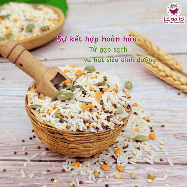 Gạo xát dối trắng mix hạt dinh dưỡng