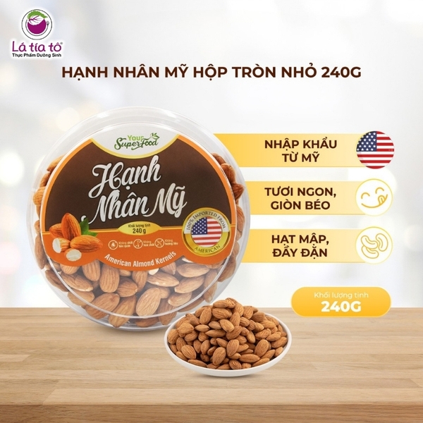 Hạnh Nhân Mỹ Tách Vỏ Sấy Tự Nhiên