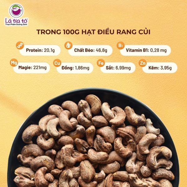 Hạt Điều Vỏ Lụa Rang Củi