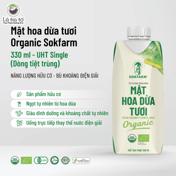 Mật hoa dừa tươi organic  - Hộp giấy