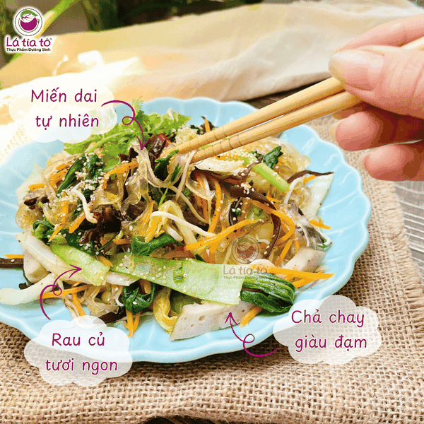 Miến sắn dây xào ngũ sắc