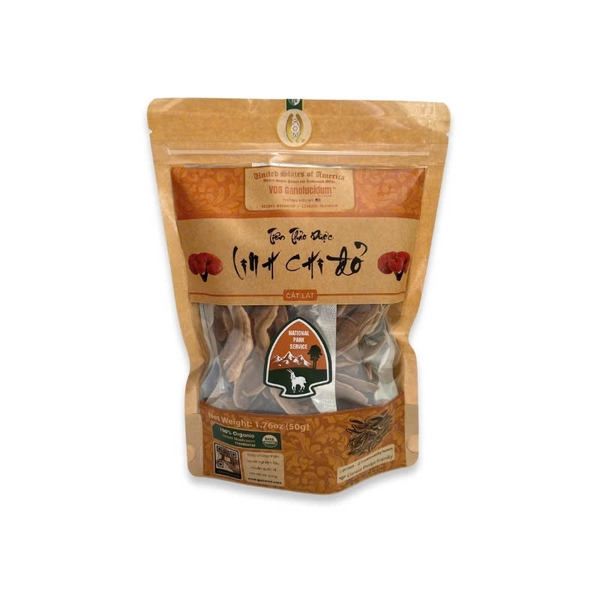 Nấm linh chi đỏ hữu cơ cắt lát