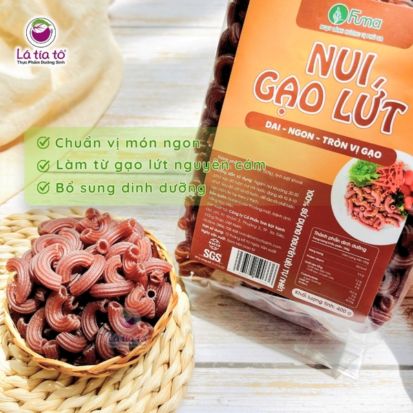 Nui gạo lứt ngắn 400gr