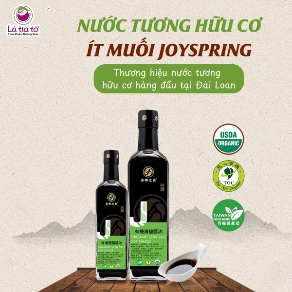 Nước tương hữu cơ ít muối JoySpring