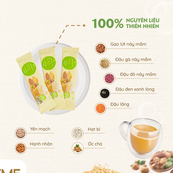Set 2 gói bột ngũ cốc Tami (Không đường & Có đường)