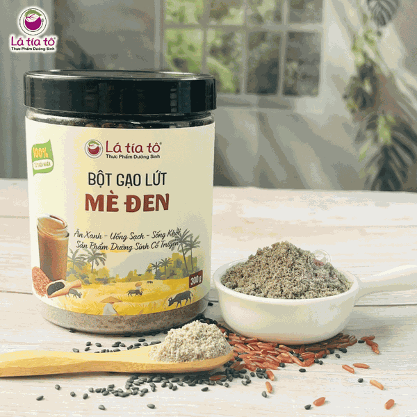 Bột gạo lứt nảy mầm mè đen