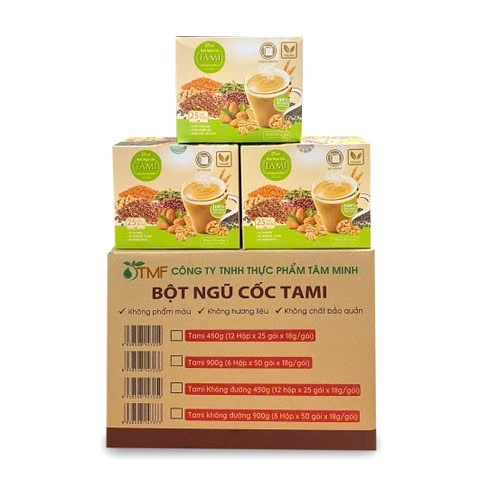 Bột ngũ cốc Tami không đường - 25 gói
