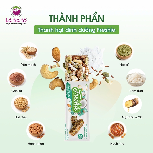 Thanh hạt dinh dưỡng Freshie - Dừa & Hạt điều