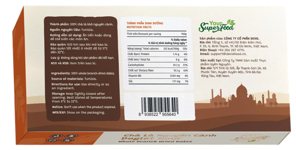 Chà là Deglet Nour Tunisia  ( Nguyên Cành )