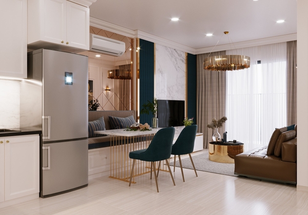 Thiết kế nội thất căn hộ chung cư Mr Quang Vinhome Grand Park 1 phòng ngủ +