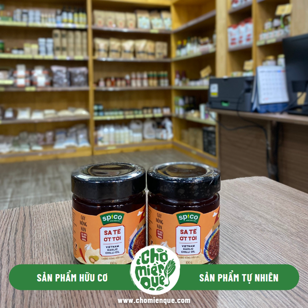 Sa tế ớt tỏi chưng dầu lạc (đậu phộng) SPICO - 100gr