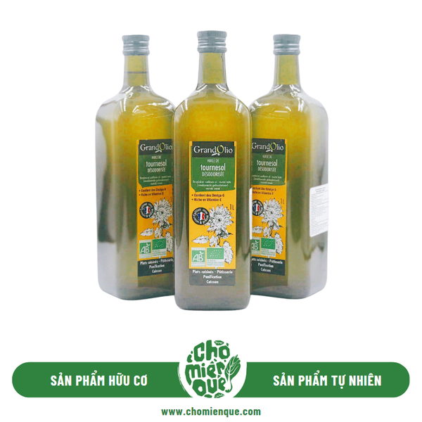 Dầu Ăn Hướng Dương Hữu Cơ Grand Olio - 1L