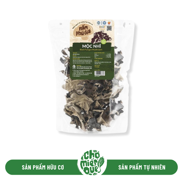 Mộc nhĩ hữu cơ nguyên miếng PG - 100gr