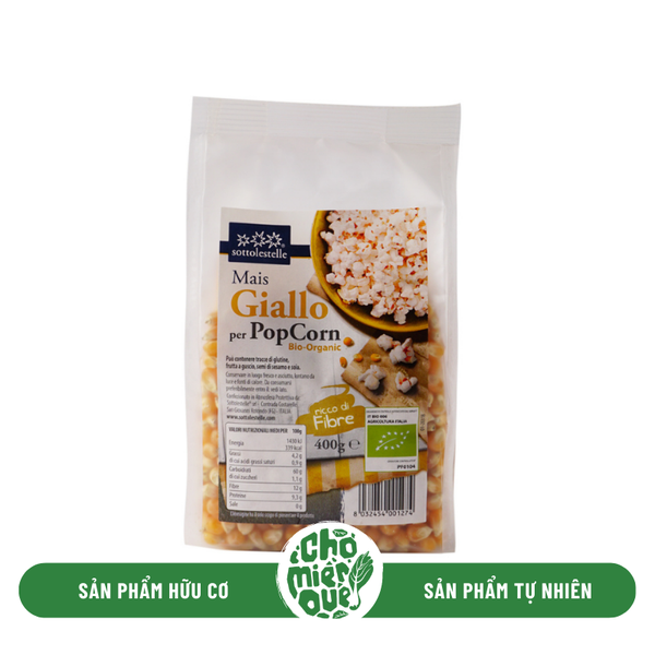 Hạt bỏng ngô vàng hữu cơ Sottolestelle - 400gr