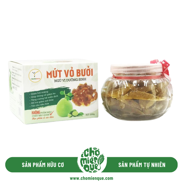 Mứt vỏ bưởi YB - Hộp 200gr