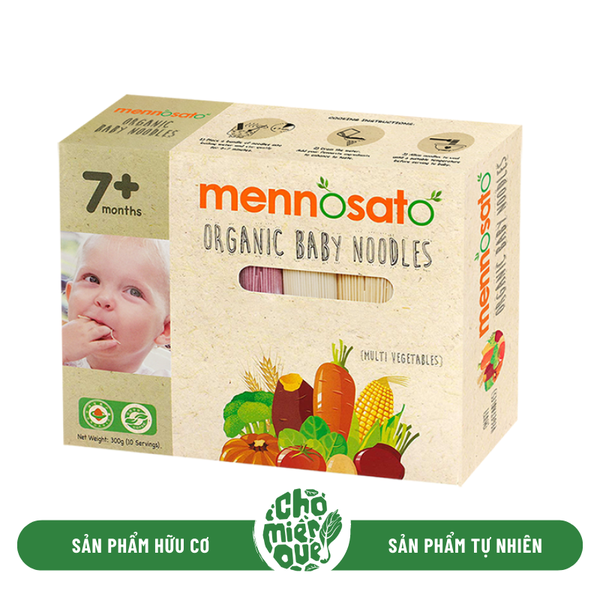 Mì Hữu Cơ Cho Bé Vị Hỗn Hợp Rau Củ Men No Sato - 300gr