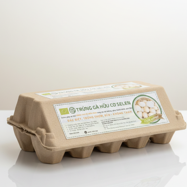 Trứng gà hữu cơ Selen - Vỉ 10 Quả