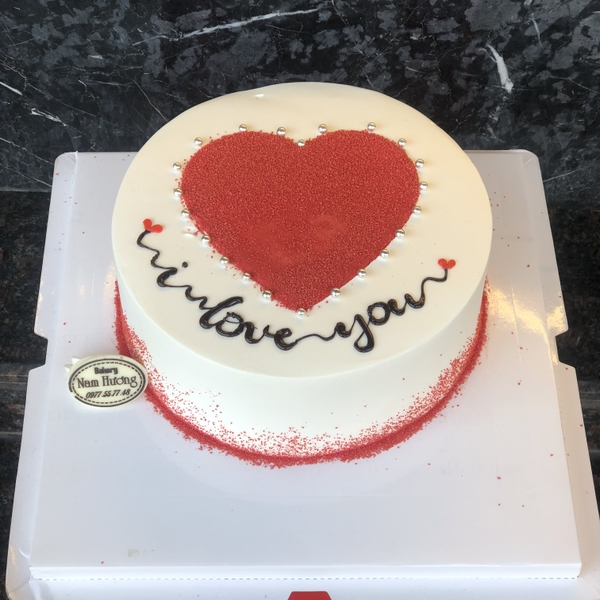 Bánh tim bột đỏ i love you [MS: 0167]