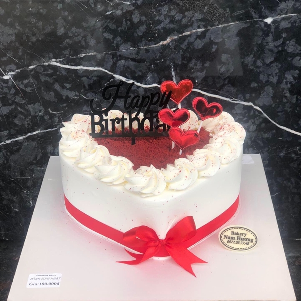 Bánh tim vặn sò phủ bột red velvet [MS: 0015]