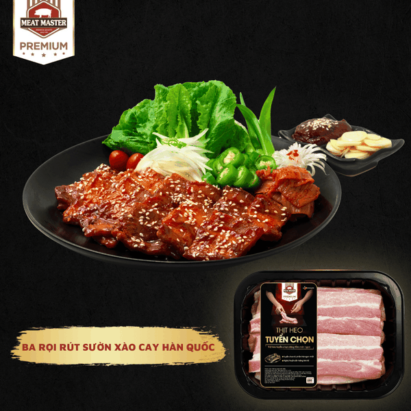 Ba rọi rút sườn BBQ Meat Master  (400g/ khay)