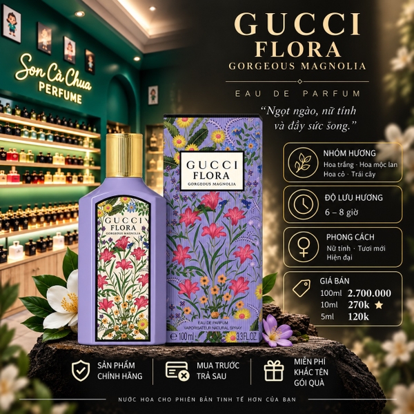 Nước hoa nữ Gucci Flora Gorgeous Magnolia