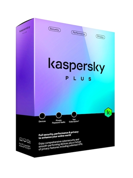 Phần mềm diệt Virus Kaspersky Plus SEA 5-Dvc 1Y Bs RP (5 máy tính/1 năm)