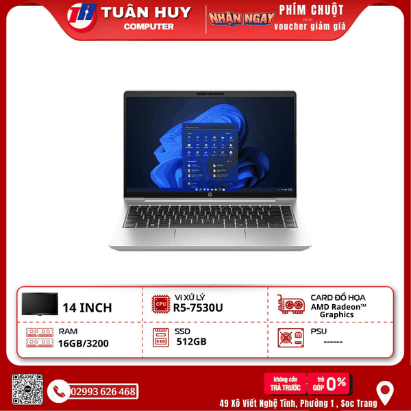 LAPTOP HP PROBOOK 445 G10 R5-7530U/16GB/SSD512G