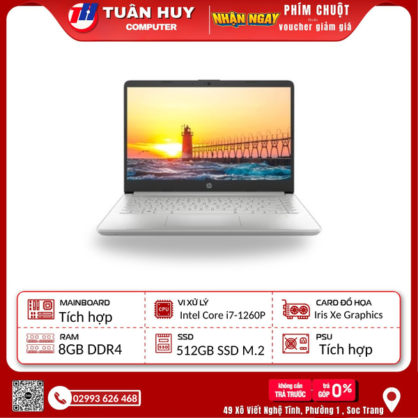 LAPTOP HP 14S-DQ5052TU I7-1260P/8G/SSD 512G