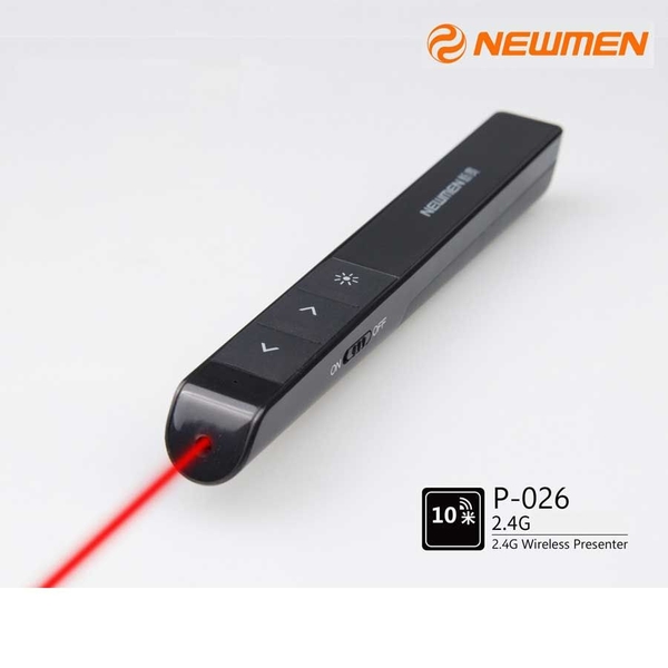 Bút Trình Chiếu Newmen P026 - 2.4GHz, Laser Đỏ