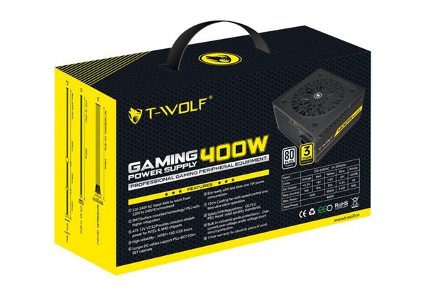 Nguồn máy tính T-WOLF TW-P400 400w 80 Plus