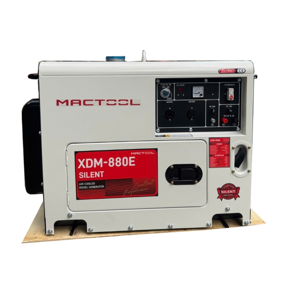 Máy phát điện chạy dầu MACTOOL 6KW XDM-880E chống ồn