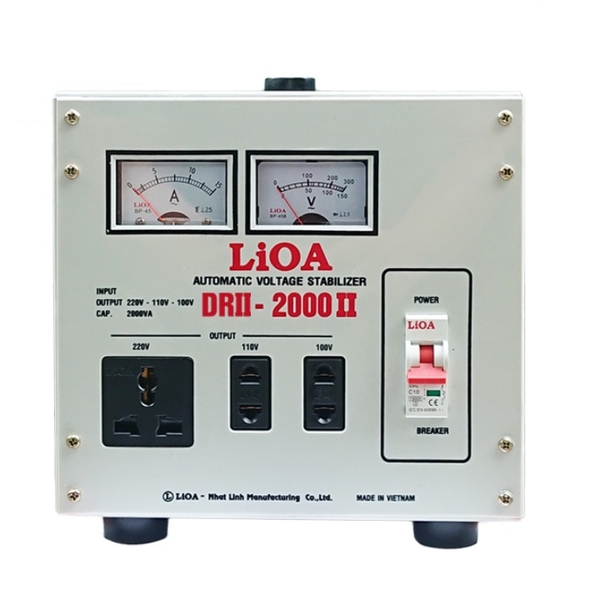 Ổn áp 1 pha Lioa 2KVA DRII-2000II
