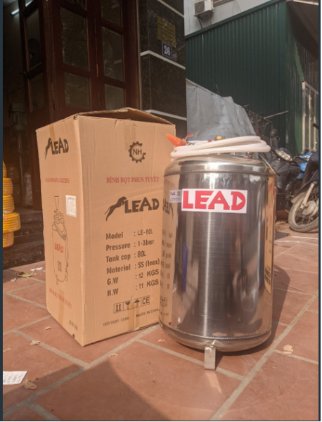 Bình Phun Bọt Tuyết Inox 201 Lead 80L LE-80I