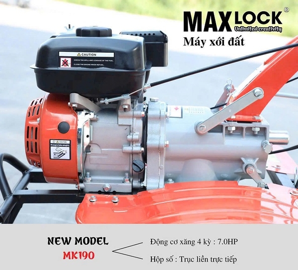 Máy xới đất chạy xăng MAXLOCK 7HP MK190