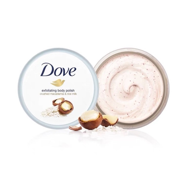 Tẩy Da chết DOVE  225ml (Maca & Gạo)