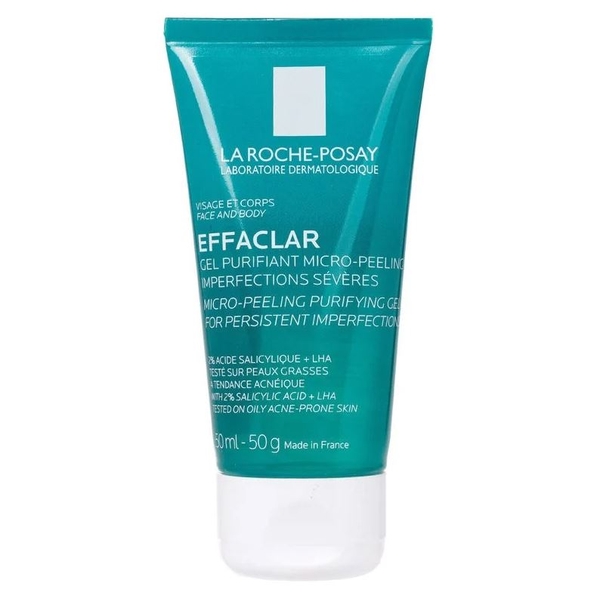 Gel rửa mặt La Roche Posay Effaclar Micro-Peeling Gel 50ml - Sạch bãn nhờn, giảm mụn thâm