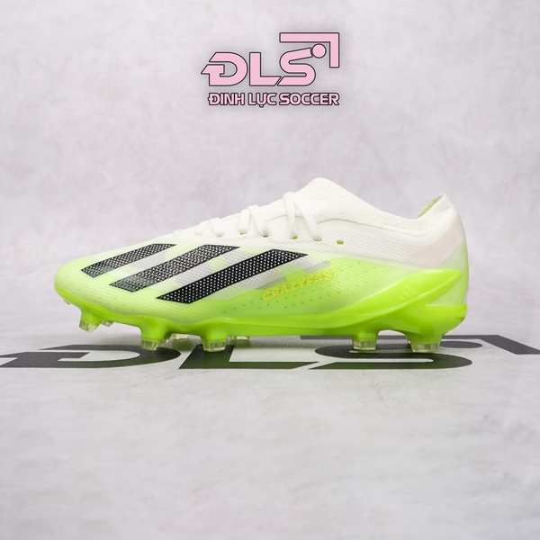 Giày Bóng Đá Adidas X Trắng Xanh Lá Vạch Đen FG