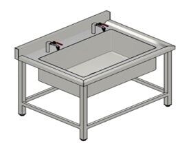 Chậu rửa thực phẩm đơn hố lớn