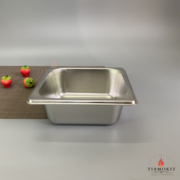 Khay đựng topping, trà sữa, chè,... GN 1/6/6.5 Sus 304