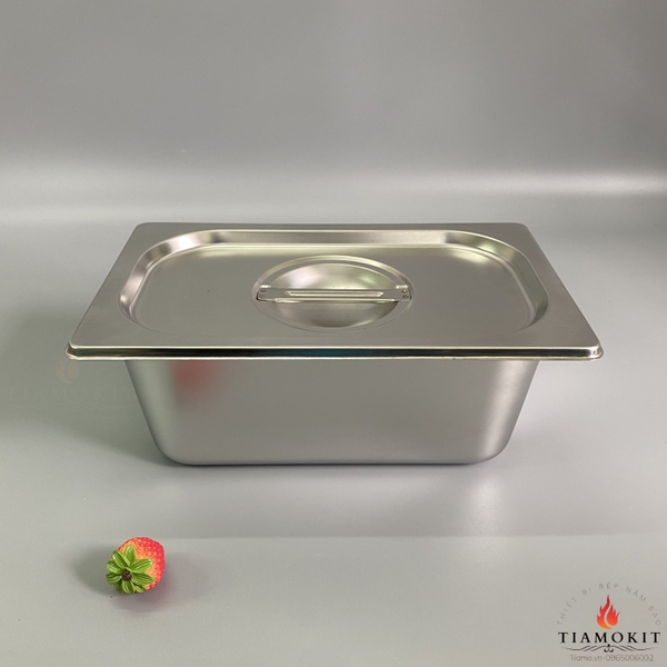 Khay đựng topping, trà sữa, chè,...  GN 1/4/15 Sus 304