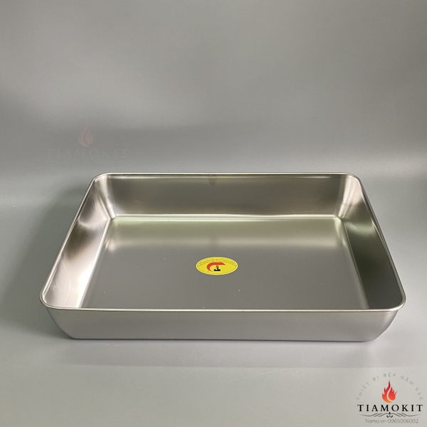 Khay chữ nhật, khay nướng bánh,  30x40x7 cm Inox 201