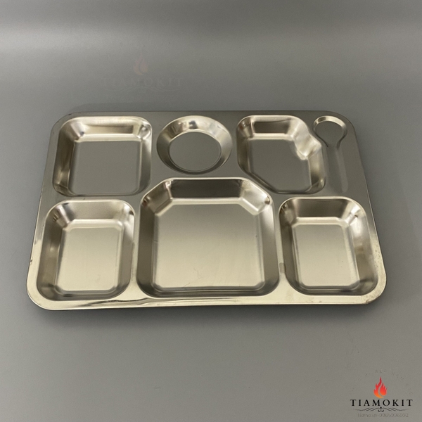 Khay inox 7 ngăn thìa