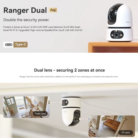 [6M] Camera 2 Mắt Trong Nhà Imou Ranger Dual Pro 6MP, Có Nút Gọi_ IPC ...