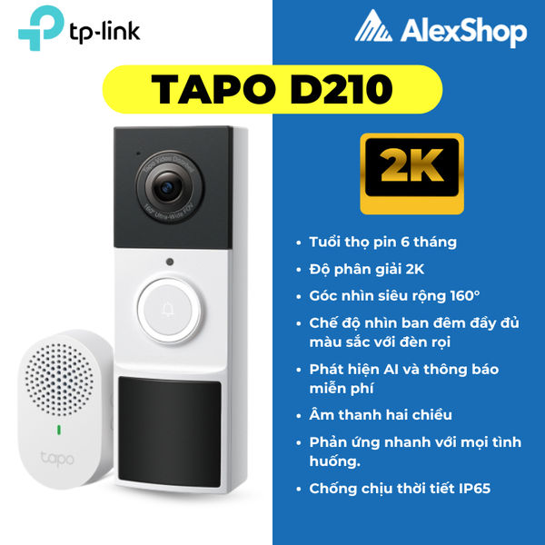 [3M] Tapo D210 Camera chuông cửa TP-Link | Alexshop.vn