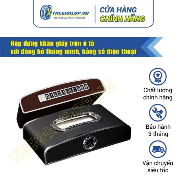 hop-dung-khan-giay-tren-o-to-voi-dong-ho-thong-minh