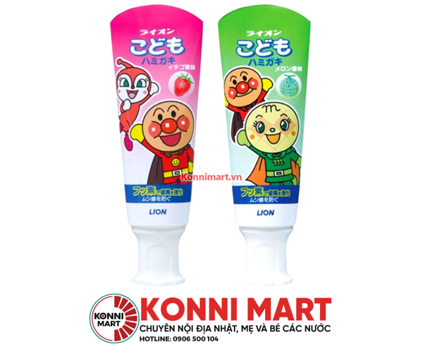 Kem đánh răng LION 40g bé từ 1y+