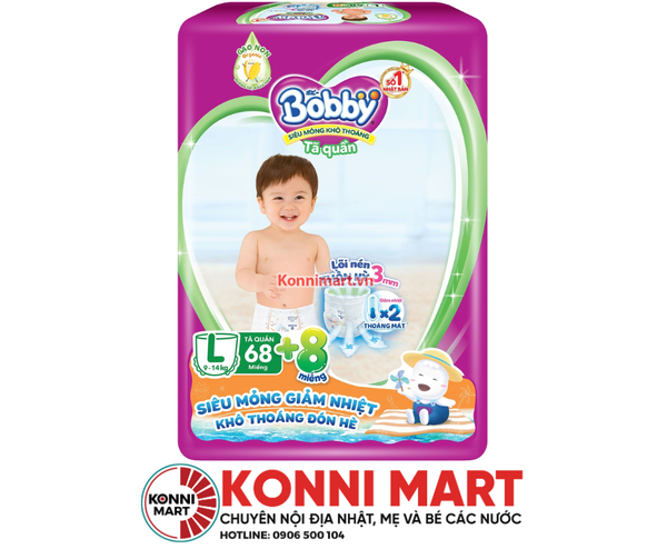 Bỉm quần Bobby L68 (9-14kg)