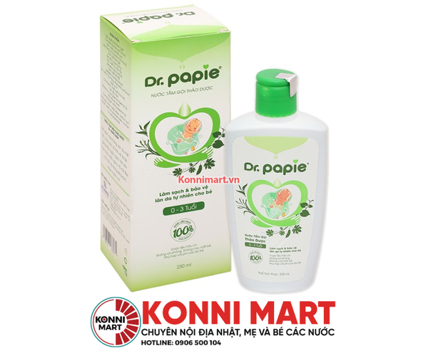 Nước tắm gội thảo dược DR Papie