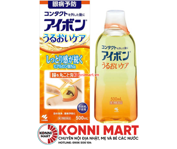 Nước rửa mắt Kobayashi Eyebon Moisturizing Care chăm sóc độ ẩm cho mắt hộp 500mL